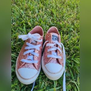 Pink Glitee Converse for girls Size 11